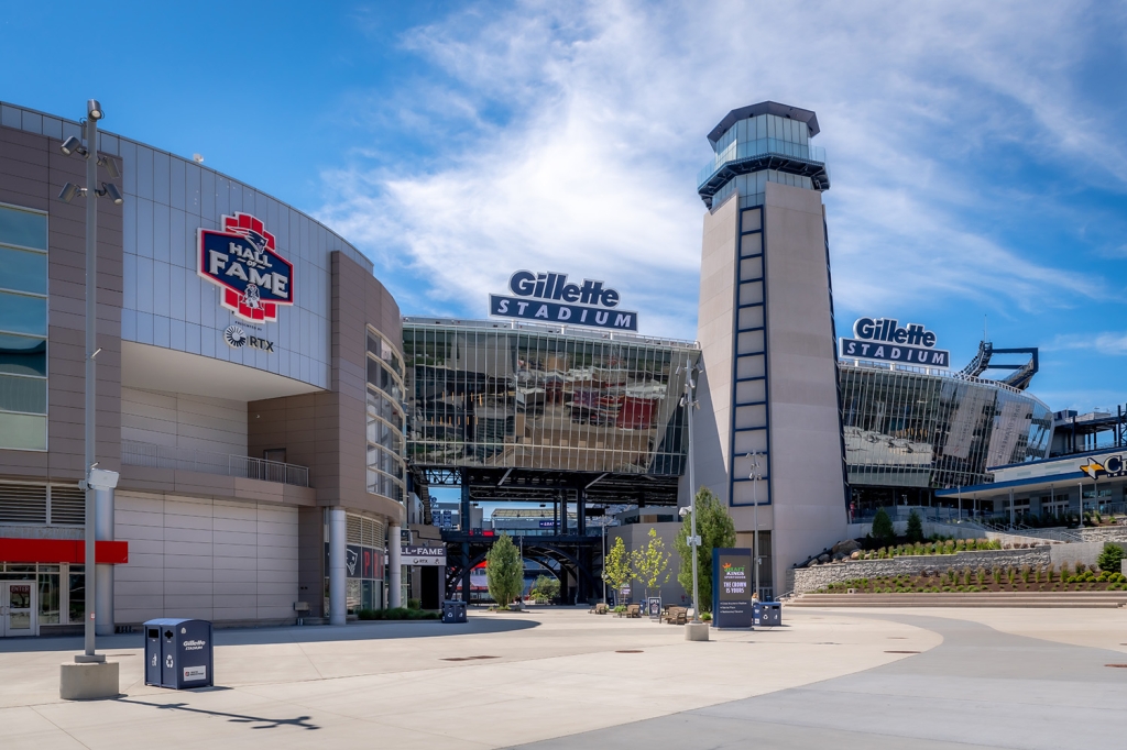 Exterior View of Gillette Stadium – Iconic NFL Venue in New England