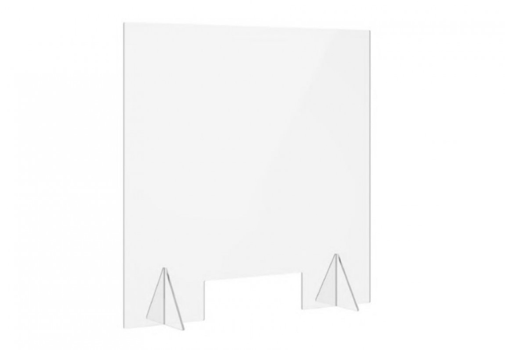 Free-Standing Acrylic Sneeze Guard