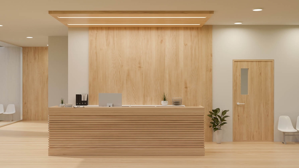 Modern Minimalist Reception Desk