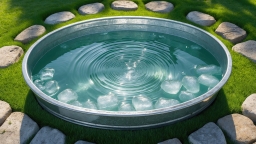 Backyard Cold Plunge Tub with Ice