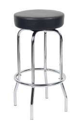 Black Leather Bar Stool