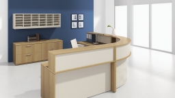 Curved Morpheo Series Reception Desk by Grouple Lacasse