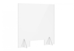 Free-Standing Acrylic Sneeze Guard