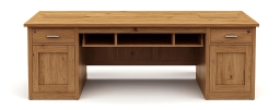 Solid Wood Executive Desk with Storage